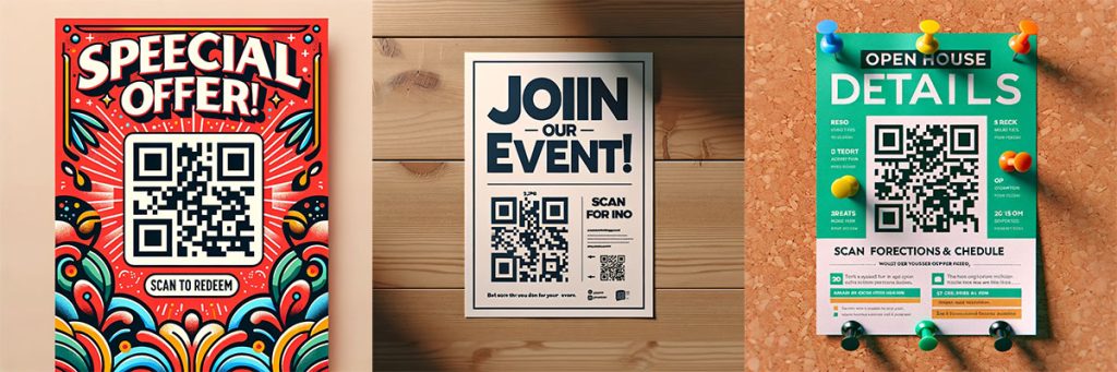 Flyer with QR code samples